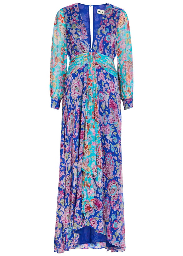 Photo: Rixo Meera Floral-print Chiffon Maxi Dress Multicoloured