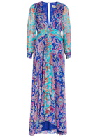 Rixo Meera Floral-print Chiffon Maxi Dress Multicoloured