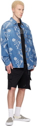 MASTERMIND WORLD Blue MW Long Sleeve Denim Shirt