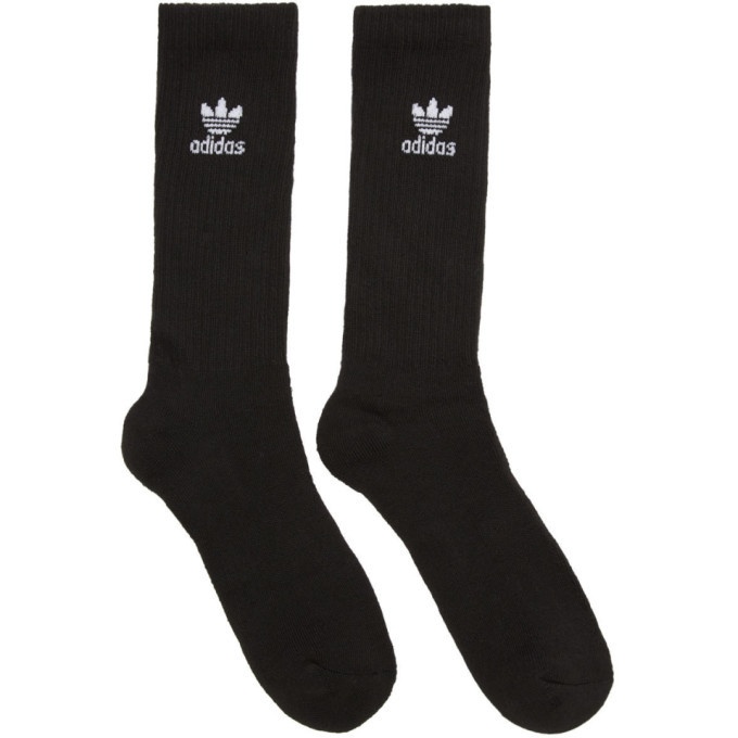 Photo: adidas Originals Six-Pack Black and White Logo Socks