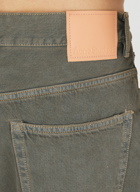 Destroyed Denim Bermuda Shorts in Grey