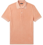 TOM FORD - Slim-Fit Cotton-Terry Polo Shirt - Orange