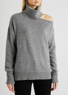 Paige Raundi Cut-out Wool-blend Jumper Grey