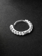 MARIA TASH - 8mm Invisible Set Eternity 18-Karat White Gold Diamond Single Hoop Earring