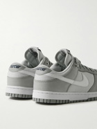 Nike - Dunk Low LX Leather and Suede-Trimmed Drill Sneakers - Gray