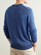 Club Monaco - Cotton and Linen-Blend Sweater - Blue