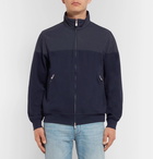 Brunello Cucinelli - Shell and Cotton-Blend Jersey Zip-Up Sweatshirt - Navy