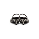 Balenciaga Black and White Slingback Heels