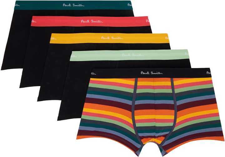 Photo: Paul Smith Five-Pack Multicolor 'Artist Stripe' Boxers