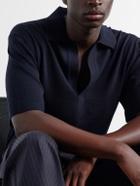 Orlebar Brown - Raffertie Merino Wool Polo Shirt - Blue