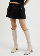 Courrèges 75 Crinkled Vinyl Knee-high Boots Taupe