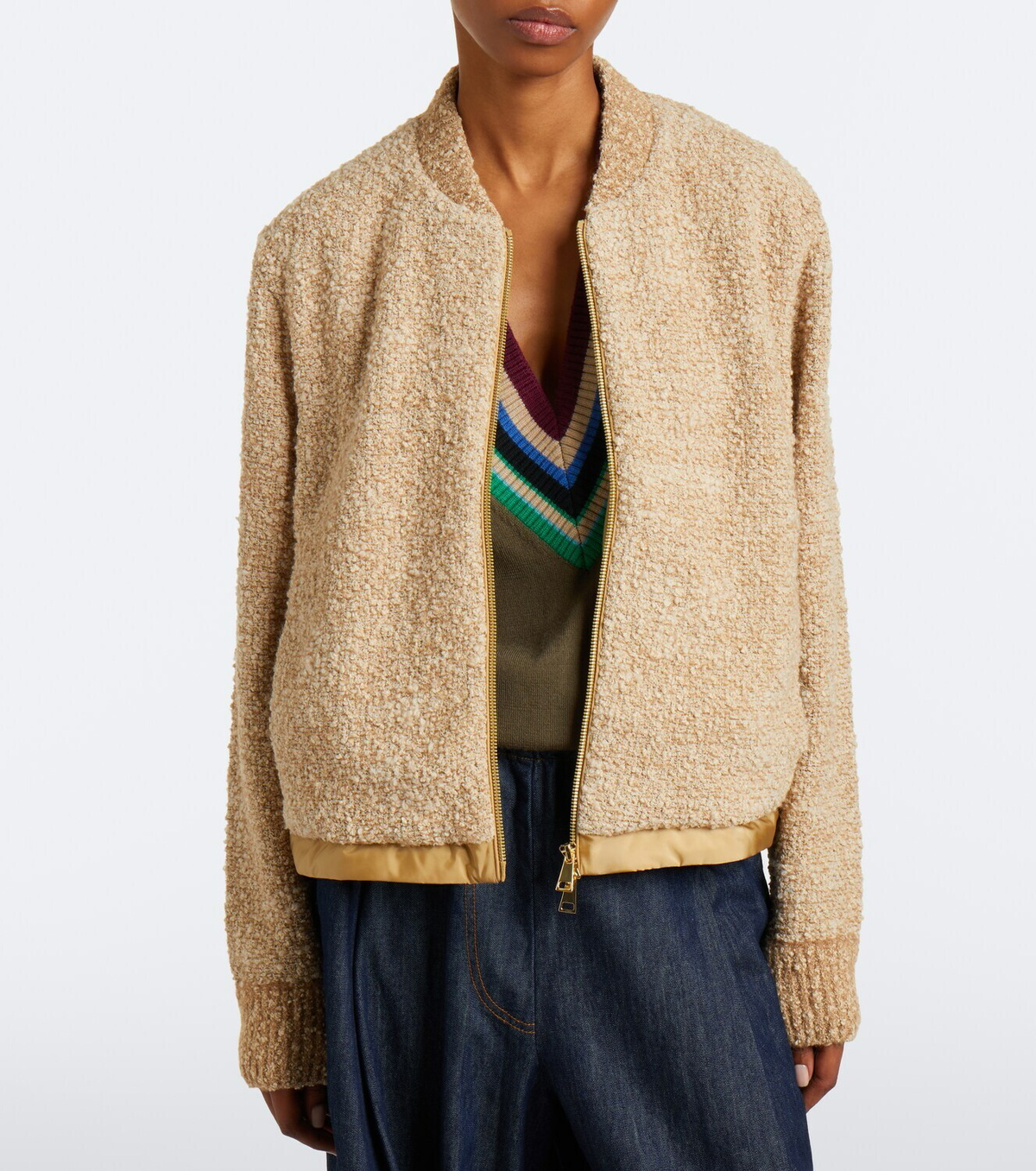 Moncler Padded bouclé cardigan