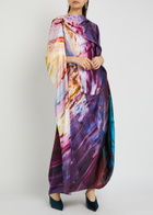 Roksanda Robina Printed Silk Maxi Dress Purple