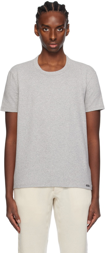 Photo: TOM FORD Gray Crewneck T-Shirt