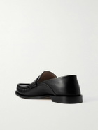 LOEWE - Campo Collapsible-Heel Leather Penny Loafers - Black