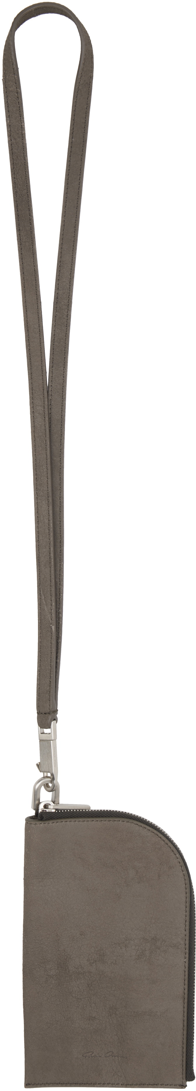 Rick Owens Gray Hollywood Neckwallet