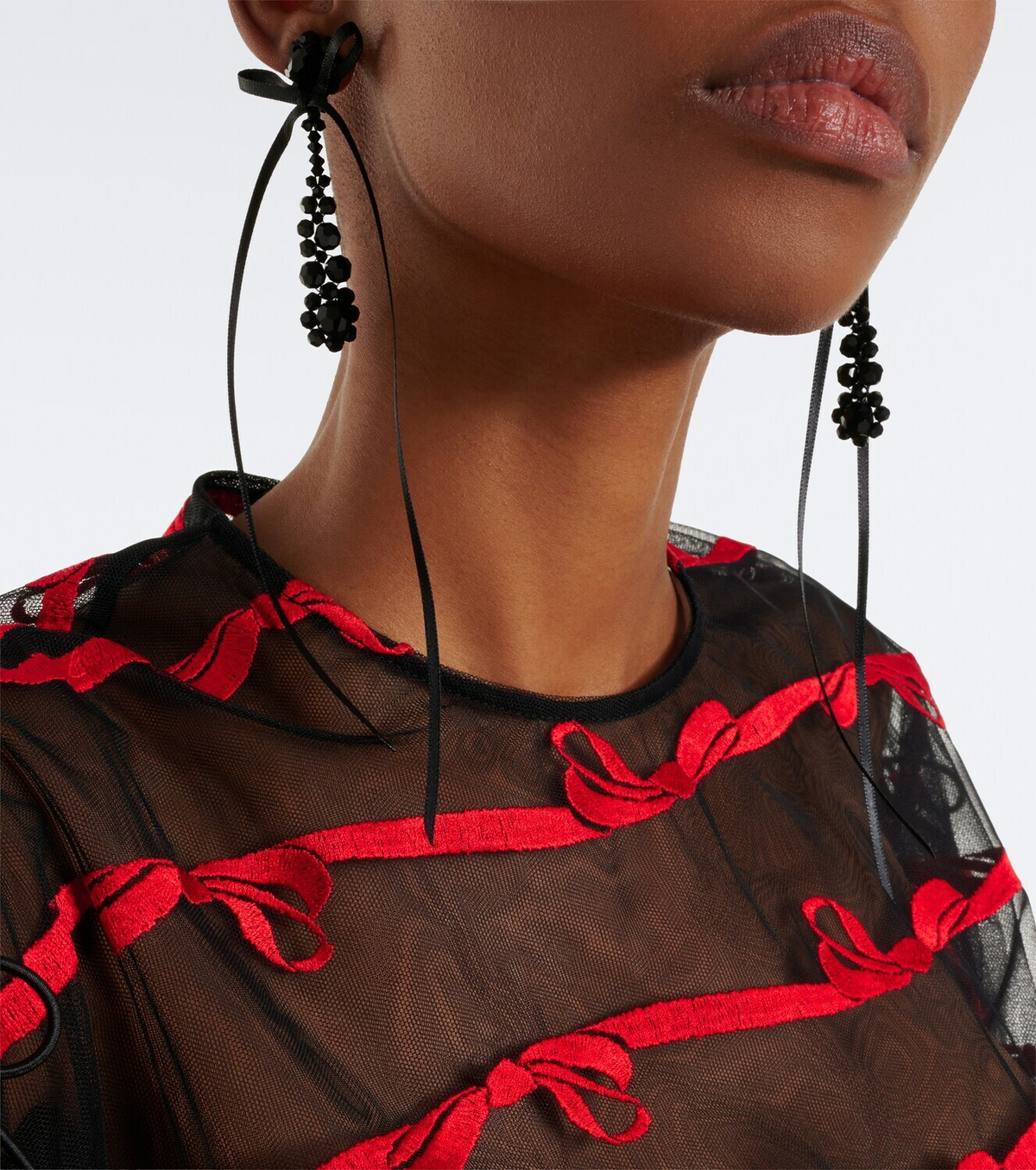 Simone Rocha Victorian Drip embellished drop earrings