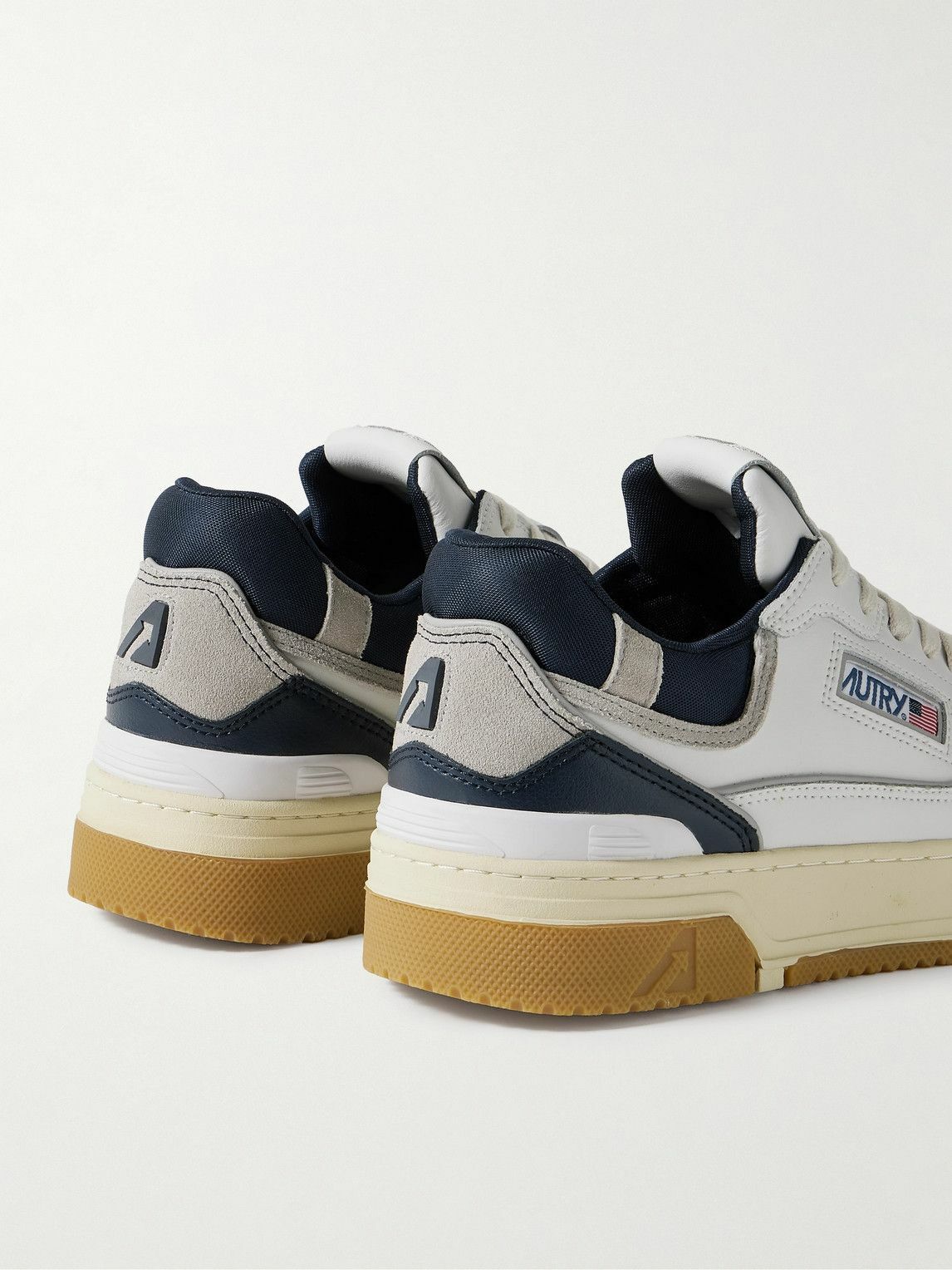 Autry - CLC Suede and Mesh-Trimmed Leather Sneakers - Blue Autry