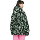 Ashley Williams SSENSE Exclusive Green Fleece Salem Tiger Hoodie