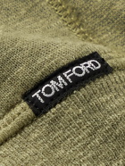 TOM FORD - Brushed Cotton-Blend Jersey Hoodie - Green