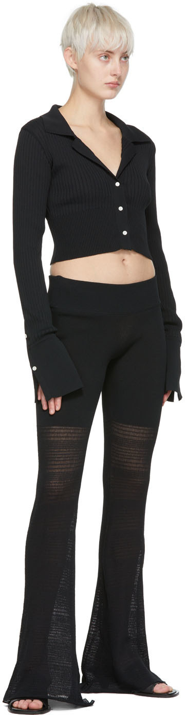 determ; Black Polyester Lounge Pants