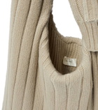 The Row Dafy cashmere knit shoulder bag