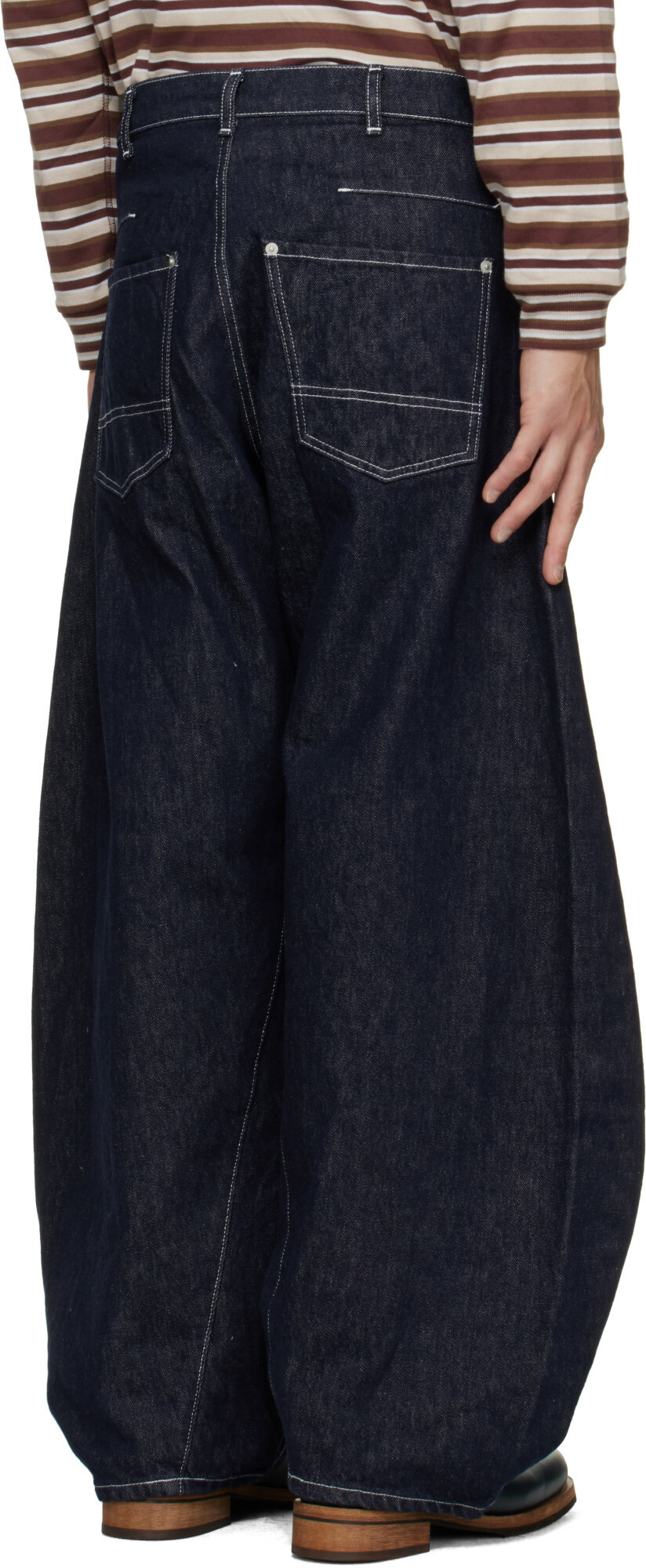 Comme des Garçons Homme Navy Cotton Reactive Jeans