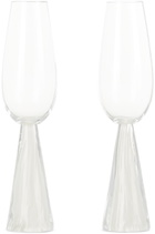 Stories of Italy Transparent & Off-White Tempo Flutes Set