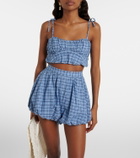 Faithfull Pelea checked cotton top