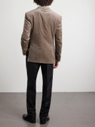 Dunhill - Slim-Fit Printed Cotton-Blend Velvet Tuxedo Jacket - Brown