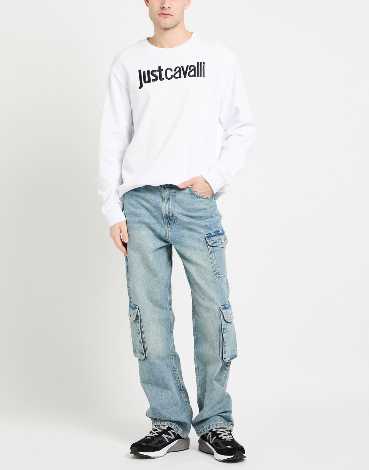 Just Cavalli Mens Sweatshirt in White