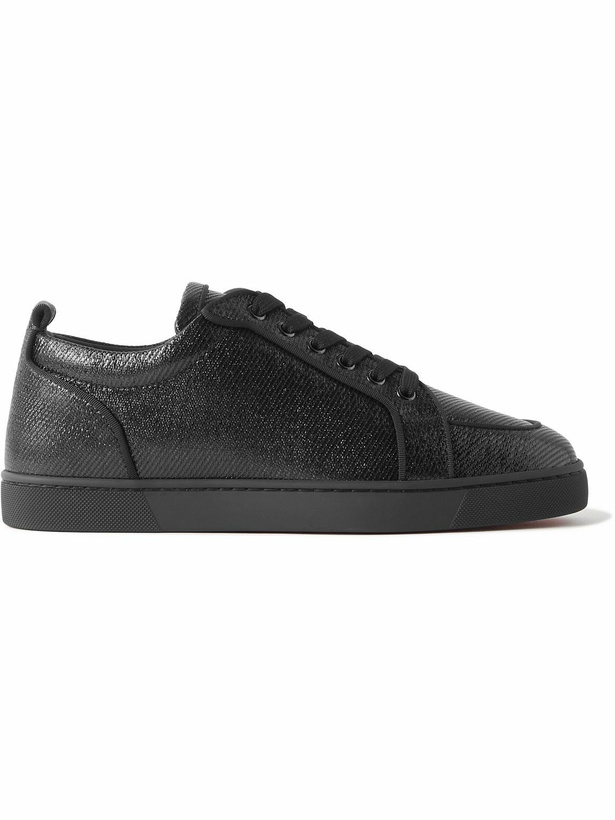 Photo: Christian Louboutin - Rantulow Grosgrain-Trimmed Jacquard Sneakers - Black