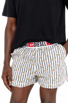 Diesel Cotton pajama set with printed shorts - Pajamas Mens in Multicolor