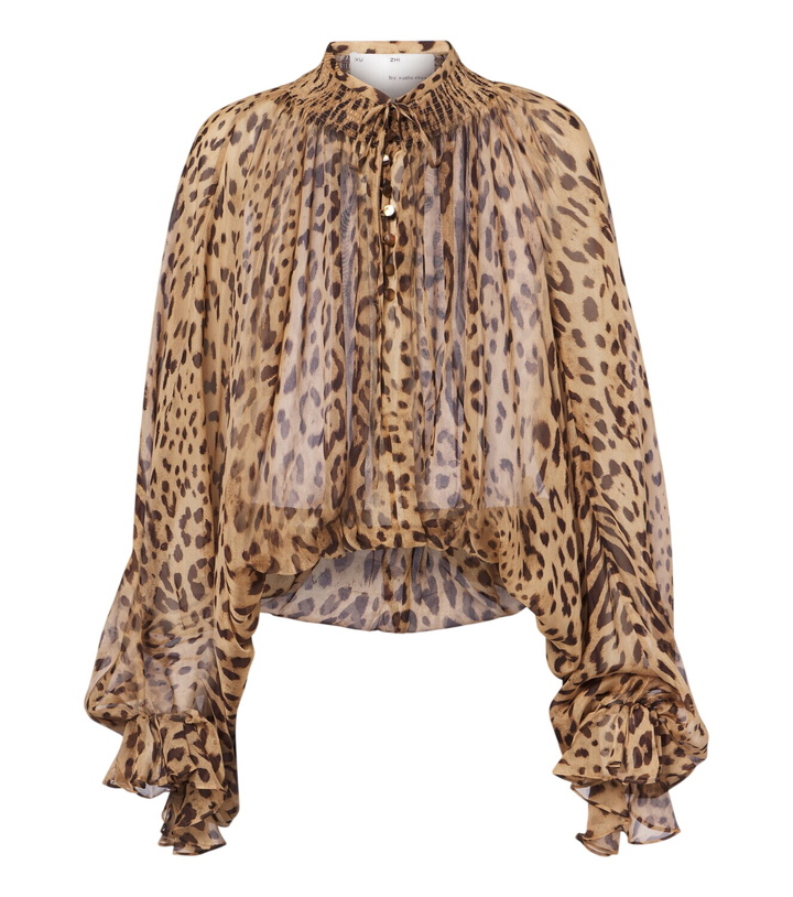 Photo: Xu Zhi Leopard-print silk blouse