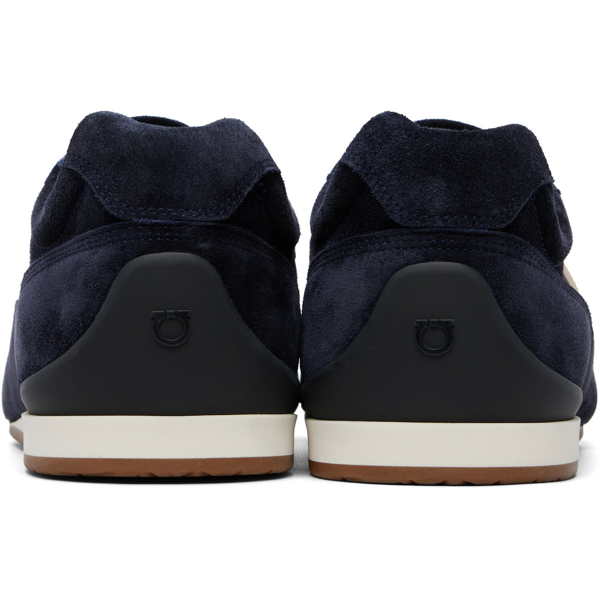 Ferragamo Navy & White Sebastien Sneakers