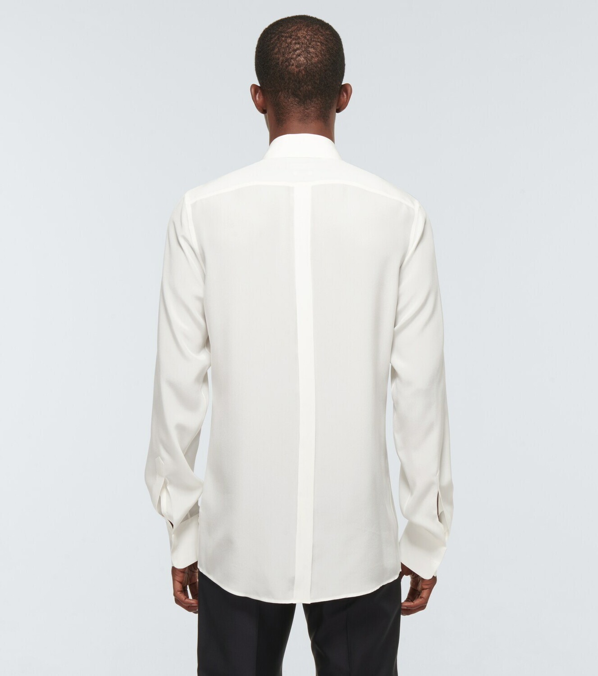Dolce & Gabbana Off White Silk Men GOLD Dress Formal Shirt main image 0