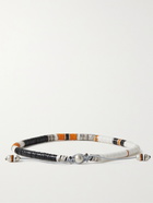 M.COHEN - Sterling Silver and Vinyl Beaded Bracelet - White