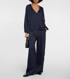Velvet Noria satin blouse