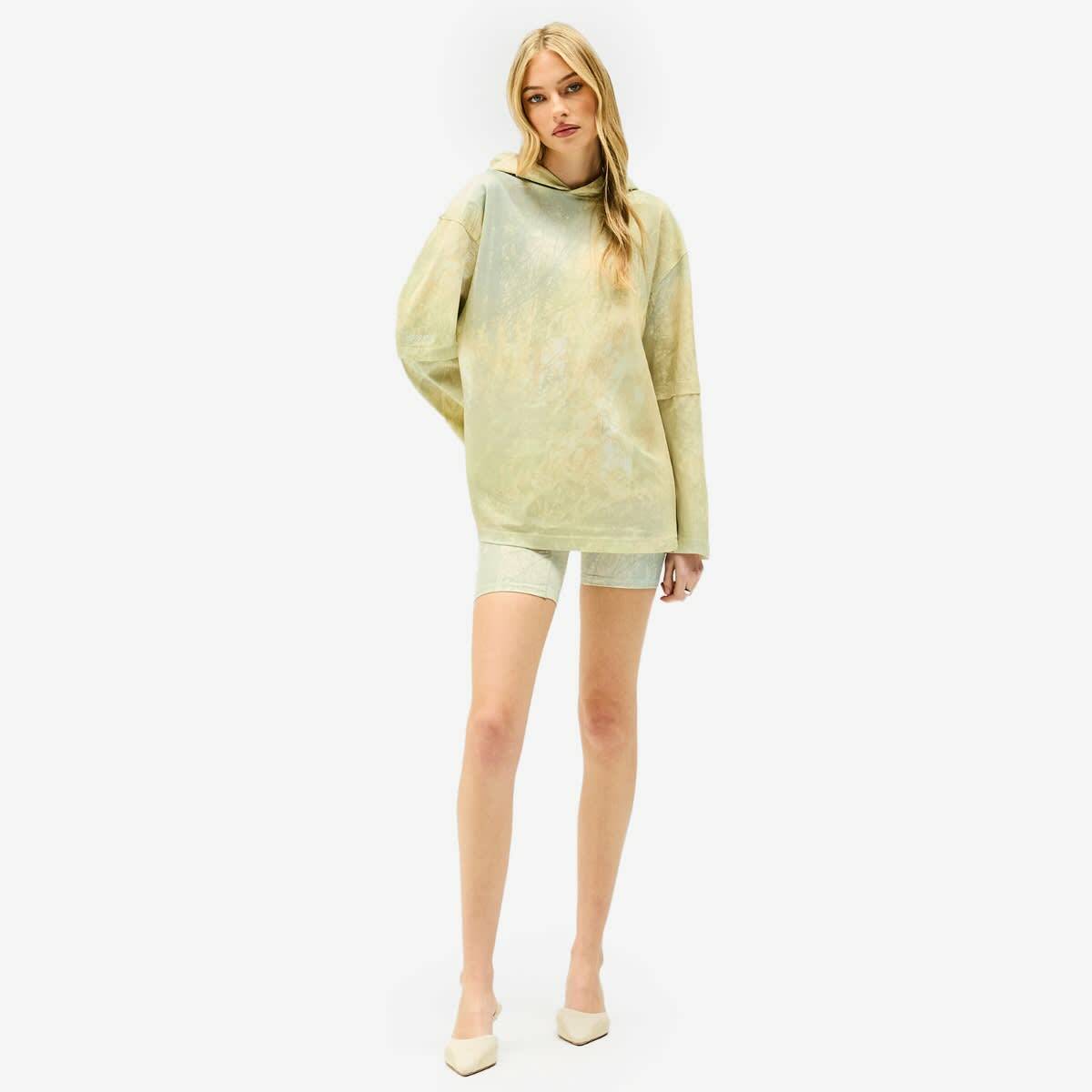 Represent Women's Hideaway Hooded T-shirt in Forest Print