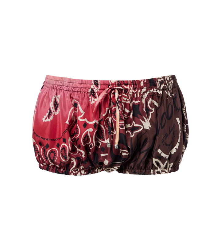 Photo: The Attico Printed silk shorts