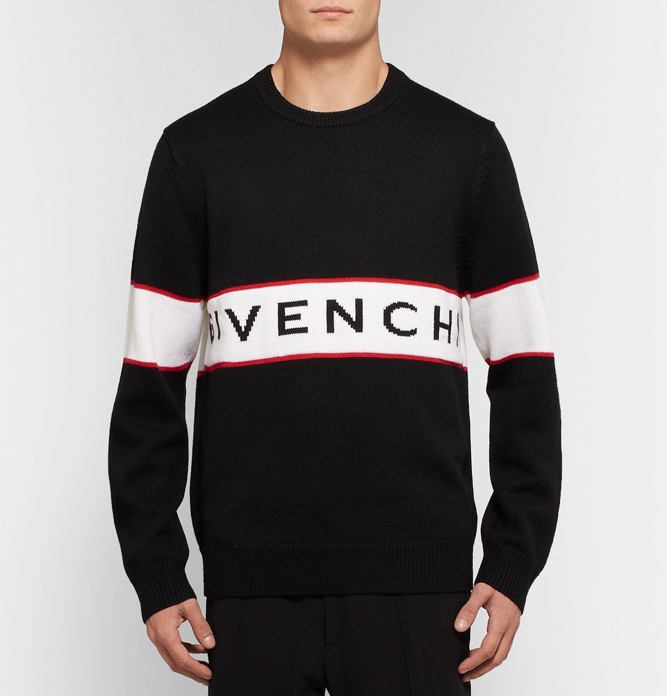 Givenchy - Logo-Intarsia Wool Sweater - Men - Black