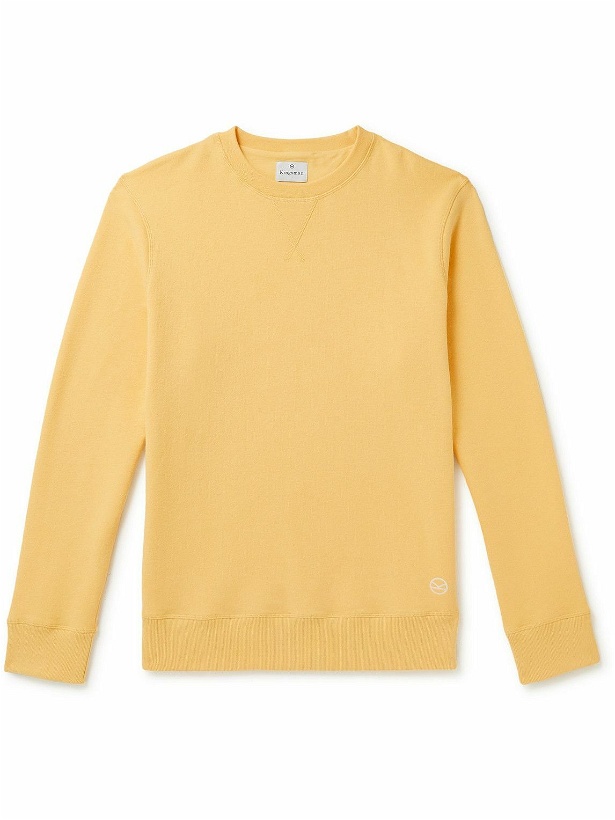Photo: Kingsman - Logo-Embroidered Cotton and Cashmere-Blend Jersey Sweatshirt - Yellow