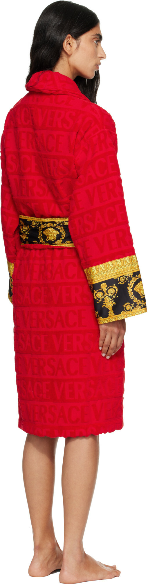 Versace Red 'I Heart Baroque' Bathrobe