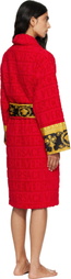 Versace Red 'I Heart Baroque' Bathrobe
