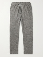 BARENA - Tapered Mélange Cotton and Linen-Blend Sweatpants - Gray