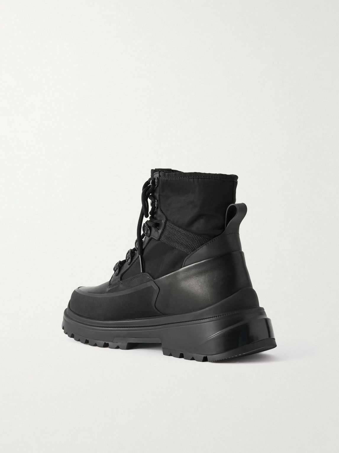 Canada Goose - Keystone Rubber-Trimmed Leather and Twill Boots - Black