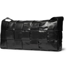 Bottega Veneta - Intrecciato Creased-Leather Messenger Bag - Black