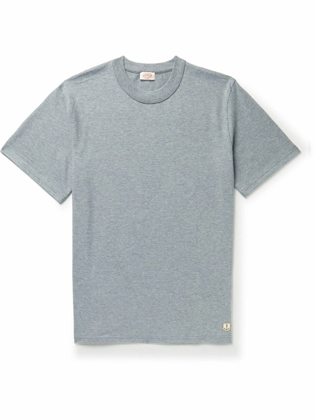 Photo: Armor Lux - Callac Logo-Appliquéd Cotton-Jersey T-Shirt - Gray
