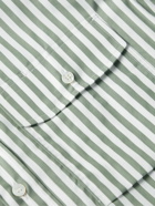 Brioni - Striped Cotton and Silk-Blend Poplin Shirt - Green