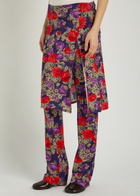 Acne Studios Intessa Skirt-effect Floral Stretch-jersey Trousers Multicoloured